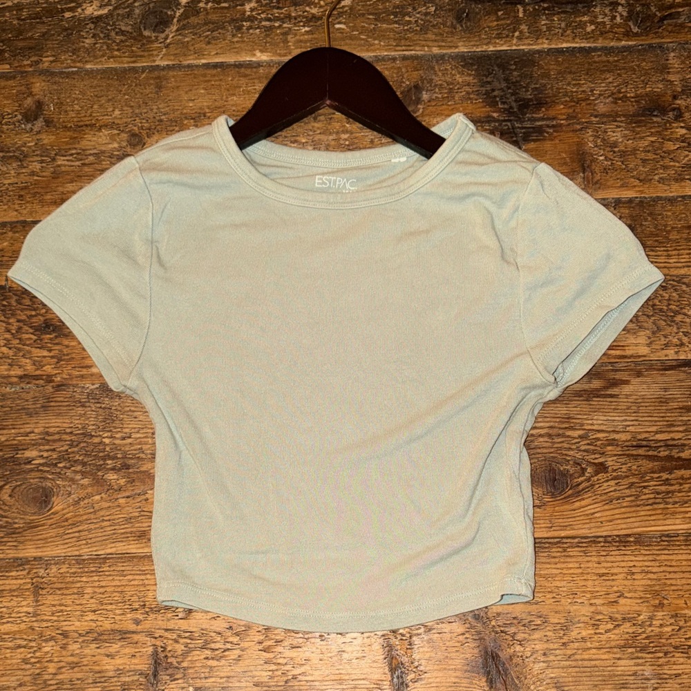Pacsun Cropped Sage Tee